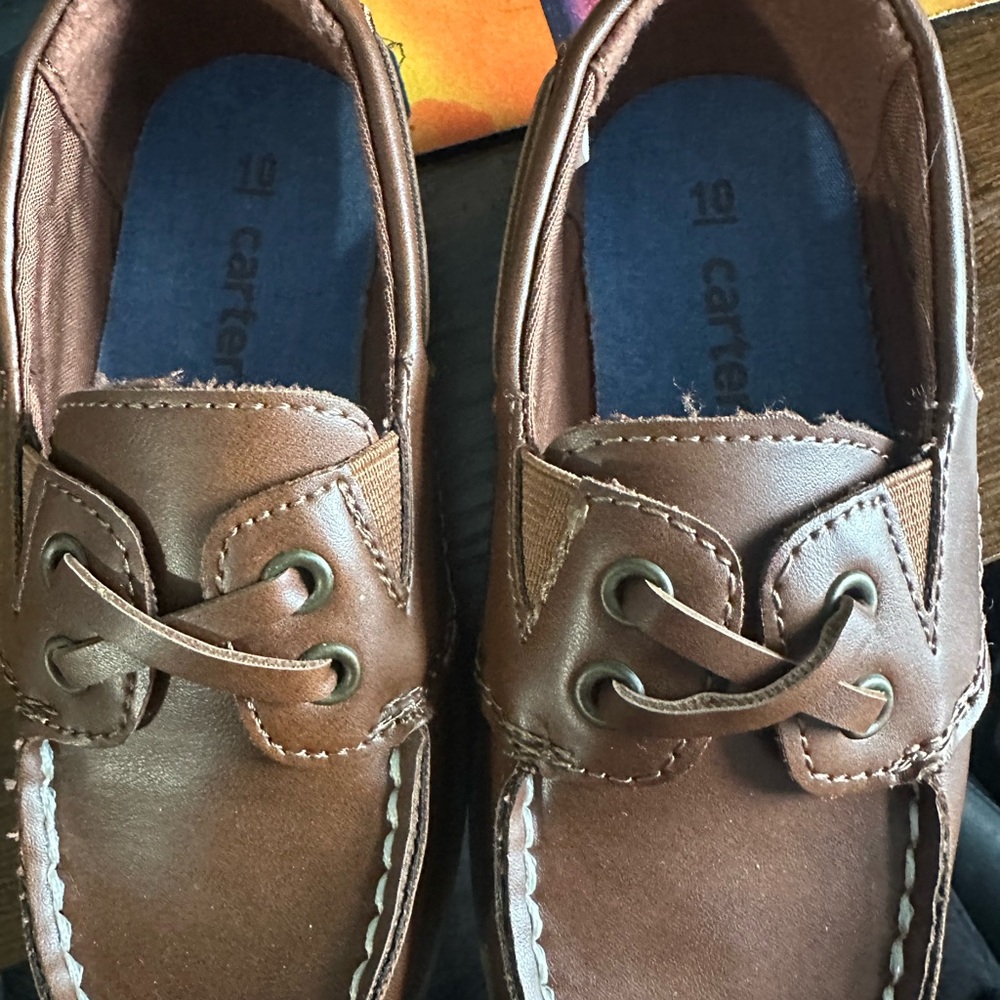Carter's Boys Brown Slip-On Boat Shoes